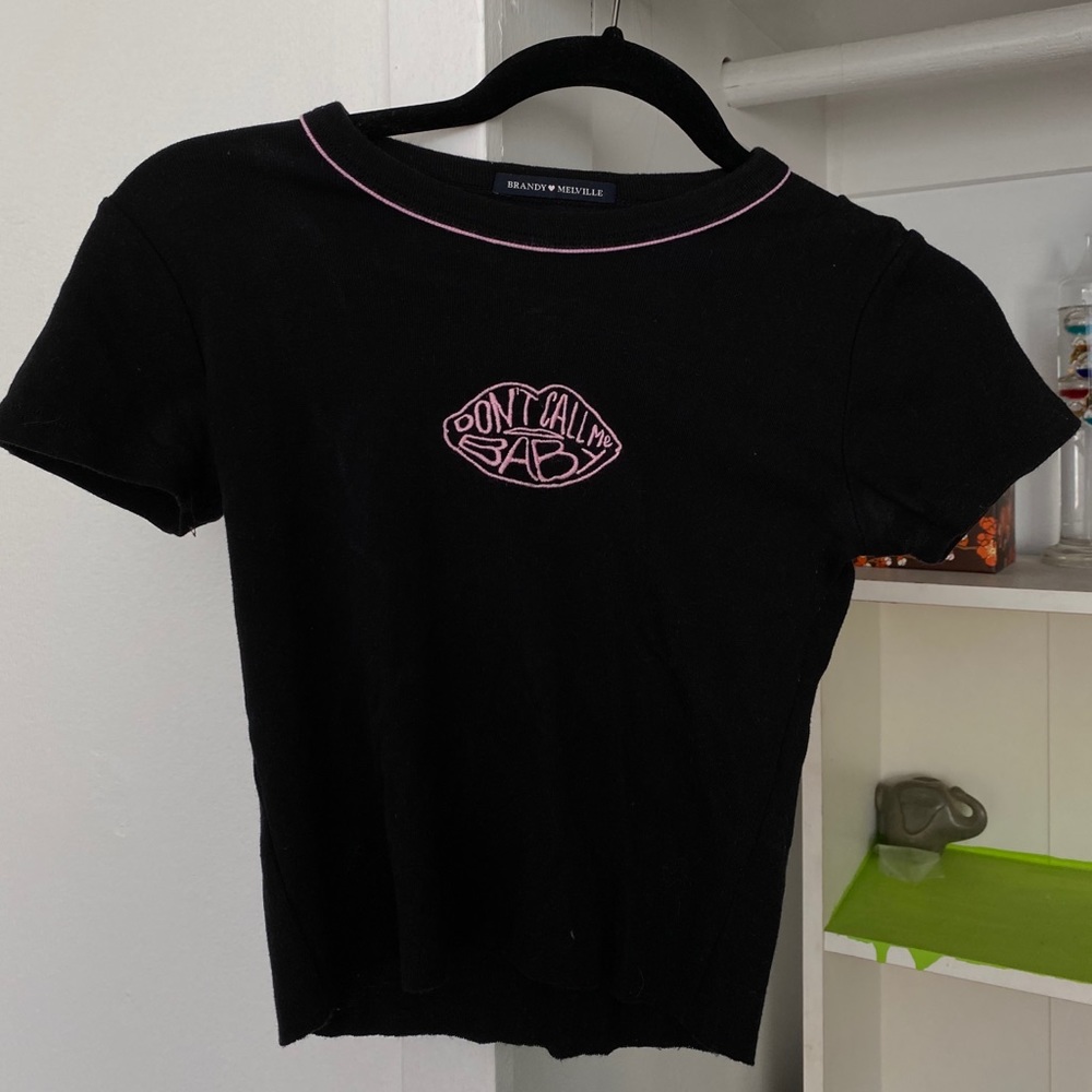 Brandy Melville black not your baby top